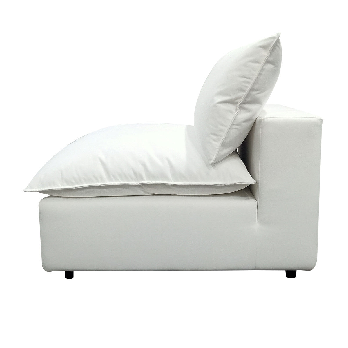Cali Pearl Performance Fabric Armless Chair | BeBoldFurniture