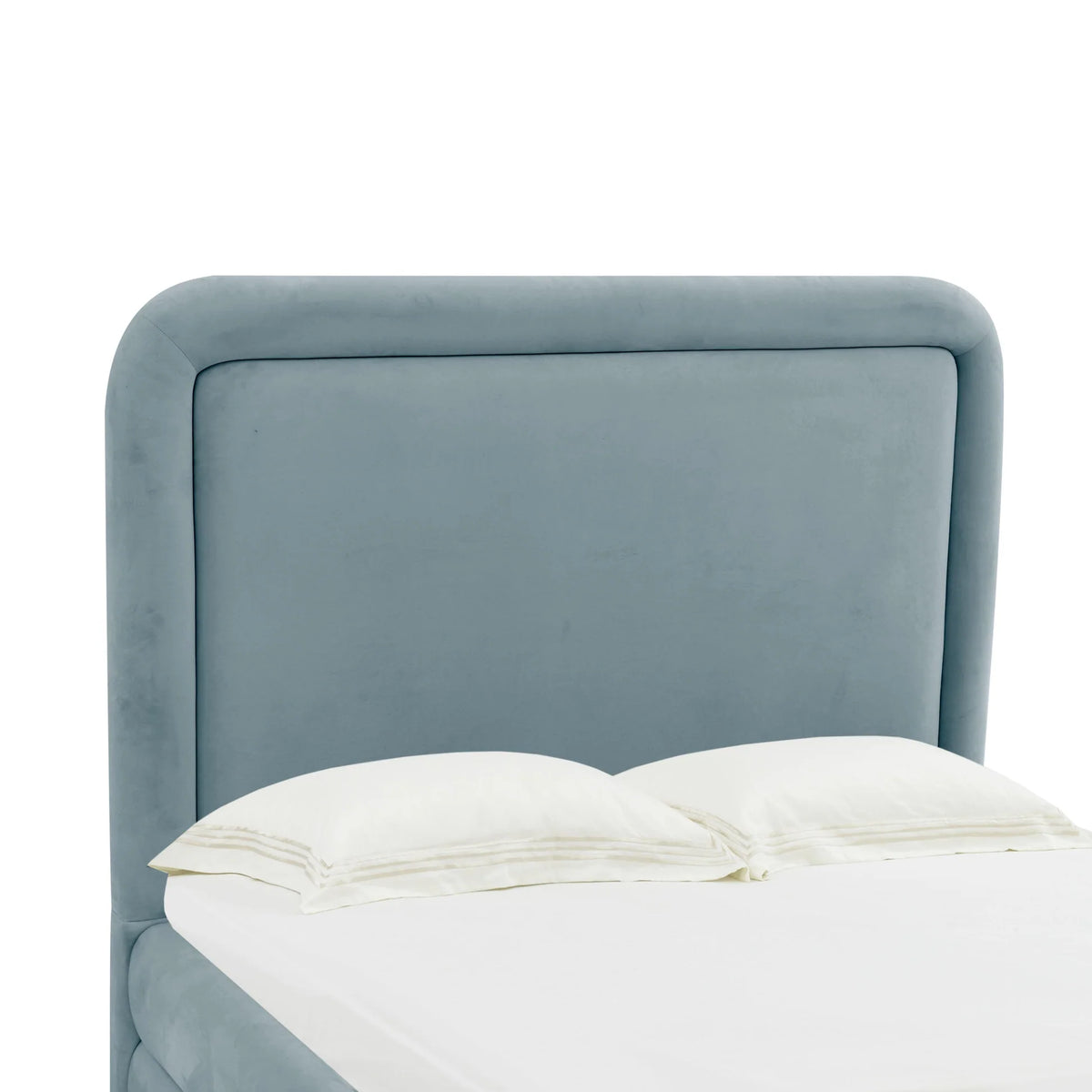 Briella Bluestone Velvet Bed | BeBoldFurniture