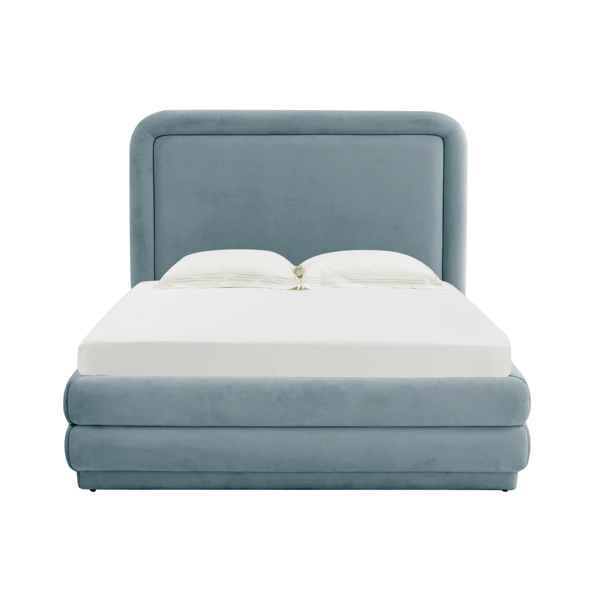 Briella Bluestone Velvet Bed | BeBoldFurniture