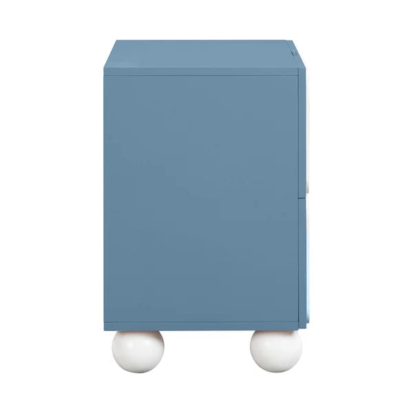 Tori Motif Blue Nightstand | BeBoldFurniture
