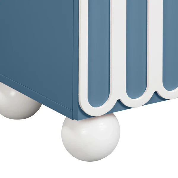 Tori Motif Blue Nightstand | BeBoldFurniture