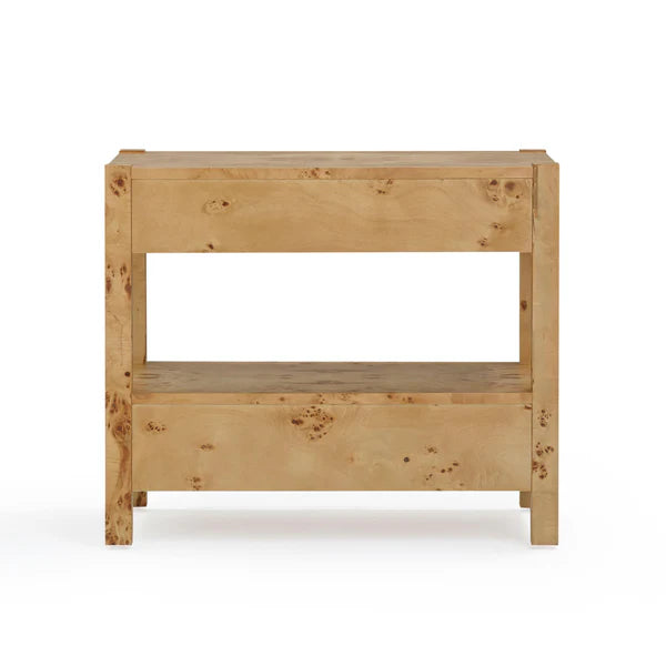 Brandyss Honey Burl Nightstand | BeBoldFurniture