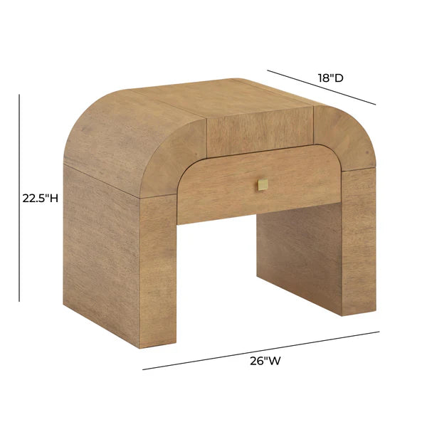 Hump Natural Nightstand | BeBoldFurniture