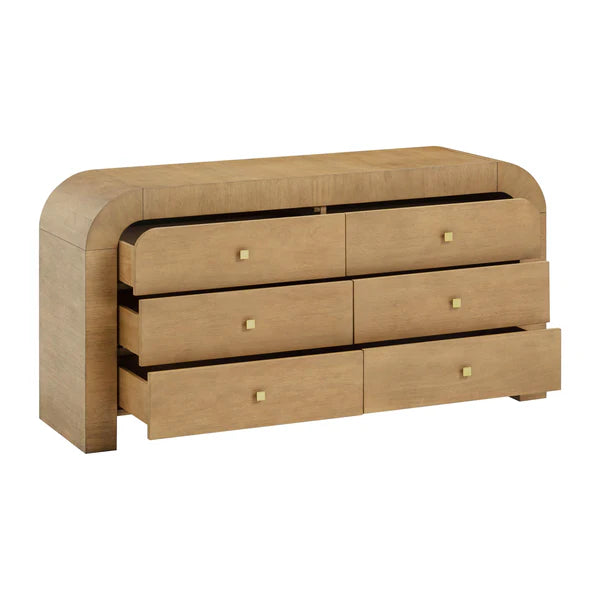Hump 6 Drawer Natural Dresser | BeBoldFurniture