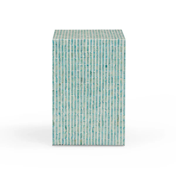 Derry Blue Capiz Shell Nightstand | BeBoldFurniture