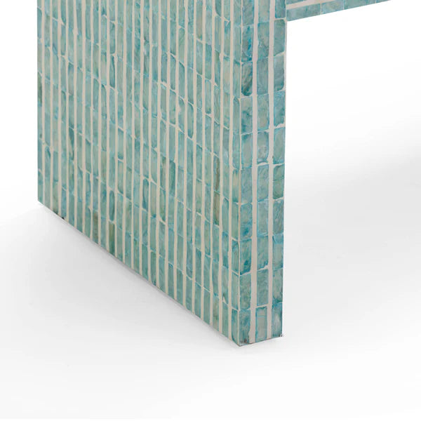 Derry Blue Capiz Shell Nightstand | BeBoldFurniture