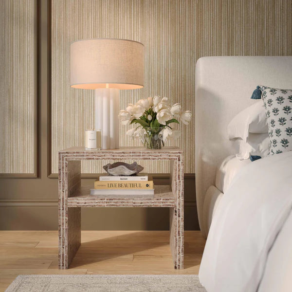 Derry Lavender Capiz Shell Nightstand | BeBoldFurniture
