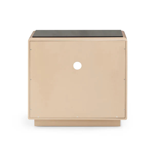 Martha Taupe Mirrored Nightstand | BeBoldFurniture