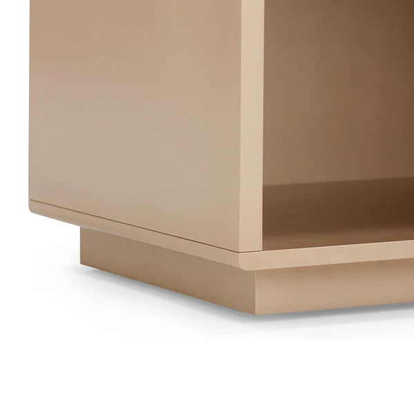 Martha Taupe Mirrored Nightstand | BeBoldFurniture