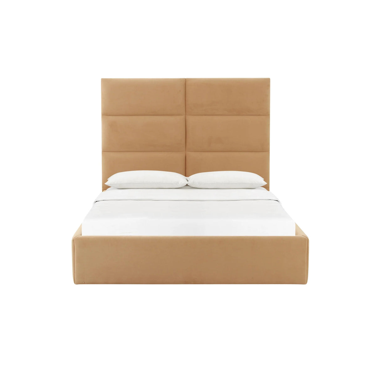 Eliana Honey Velvet Bed | BeBoldFurniture