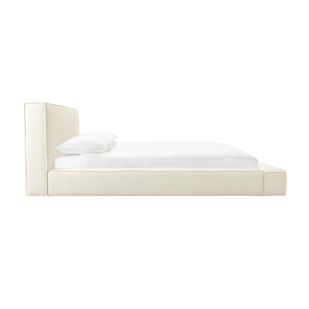 Olafur Upholstered Bed Cream | BeBoldFurniture