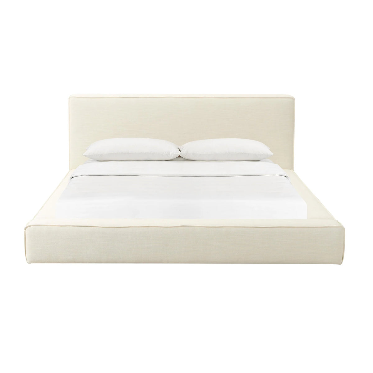 Olafur Upholstered Bed Cream | BeBoldFurniture