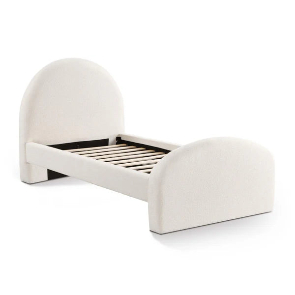 Moon Cream Boucle Twin Bed | BeBoldFurniture