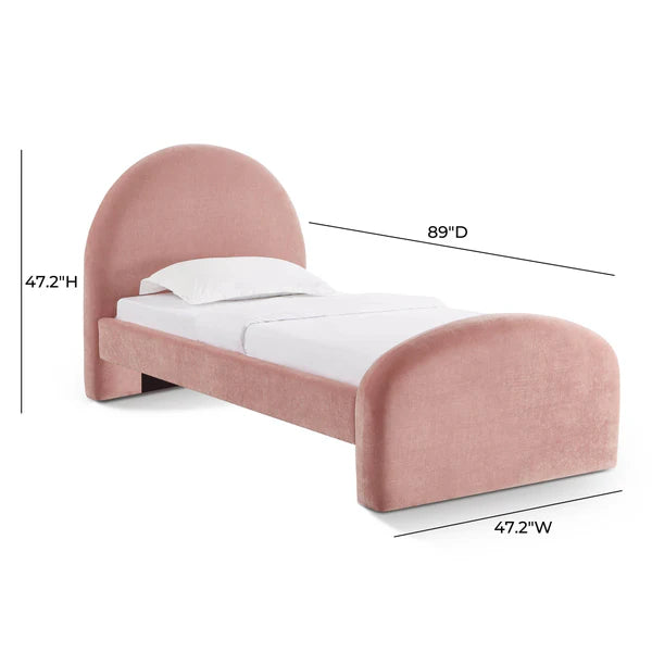 Moon Rose Upcycled Chenille Twin Bed | BeBoldFurniture