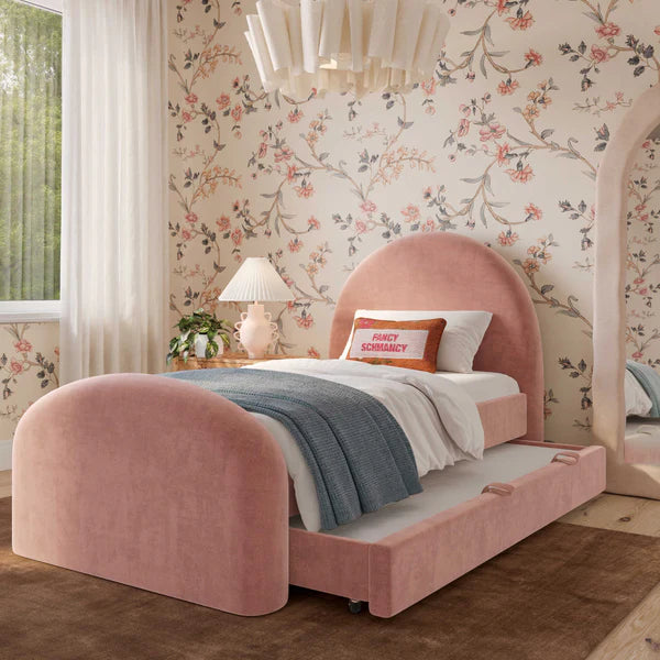 Moon Rose Upcycled Chenille Twin Bed | BeBoldFurniture