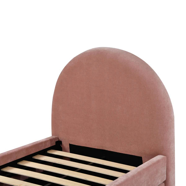 Moon Rose Upcycled Chenille Twin Trundle Bed | BeBoldFurniture