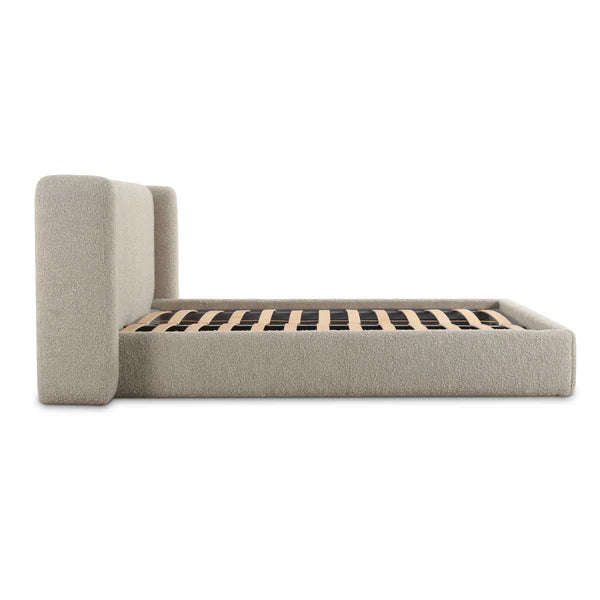 Babette Tan Boucle Bed | BeBoldFurniture
