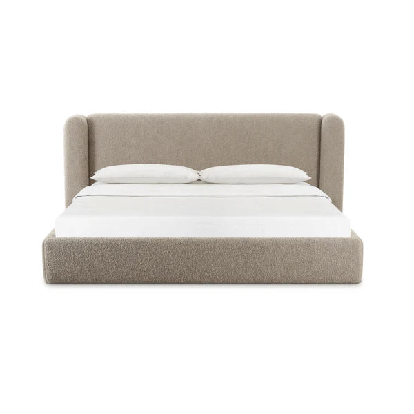 Babette Tan Boucle Bed | BeBoldFurniture