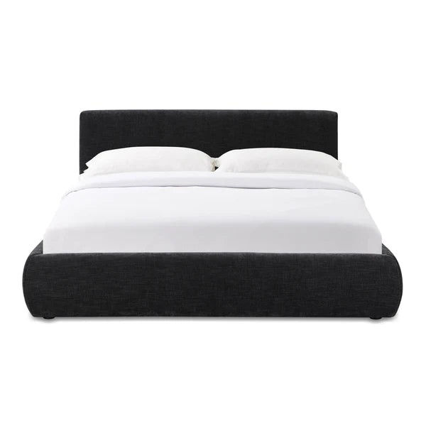 Isla Black Textured Velvet Bed | BeBoldFurniture