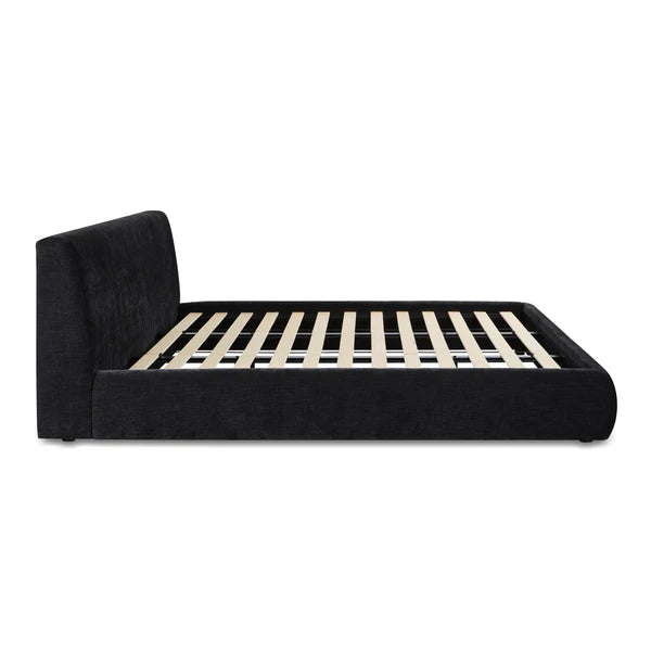 Isla Black Textured Velvet Bed | BeBoldFurniture