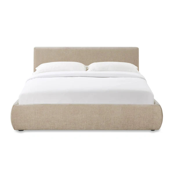 Isla Taupe Textured Velvet Bed | BeBoldFurniture