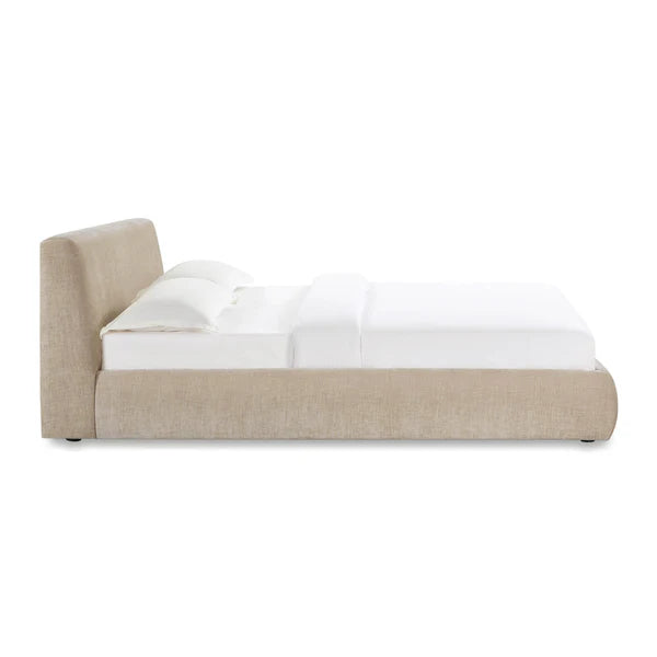 Isla Taupe Textured Velvet Bed | BeBoldFurniture