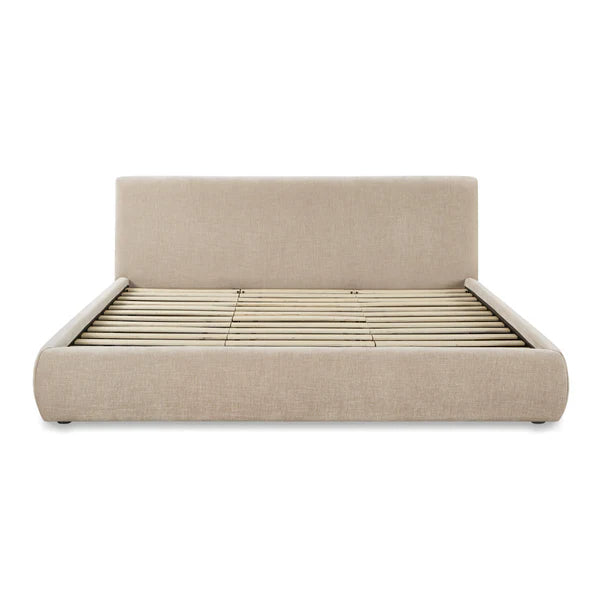 Isla Taupe Textured Velvet Bed | BeBoldFurniture