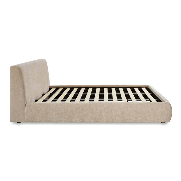 Isla Taupe Textured Velvet Bed | BeBoldFurniture