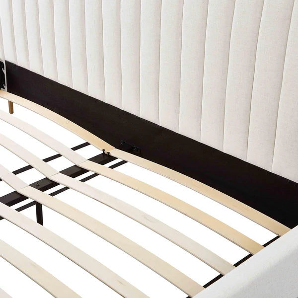 Angela Natural Upcycled Linen Bed | BeBoldFurniture