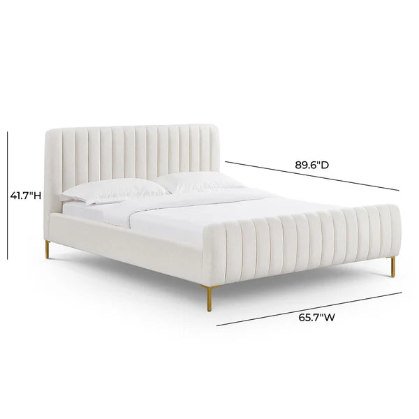 Angela Natural Upcycled Linen Bed | BeBoldFurniture