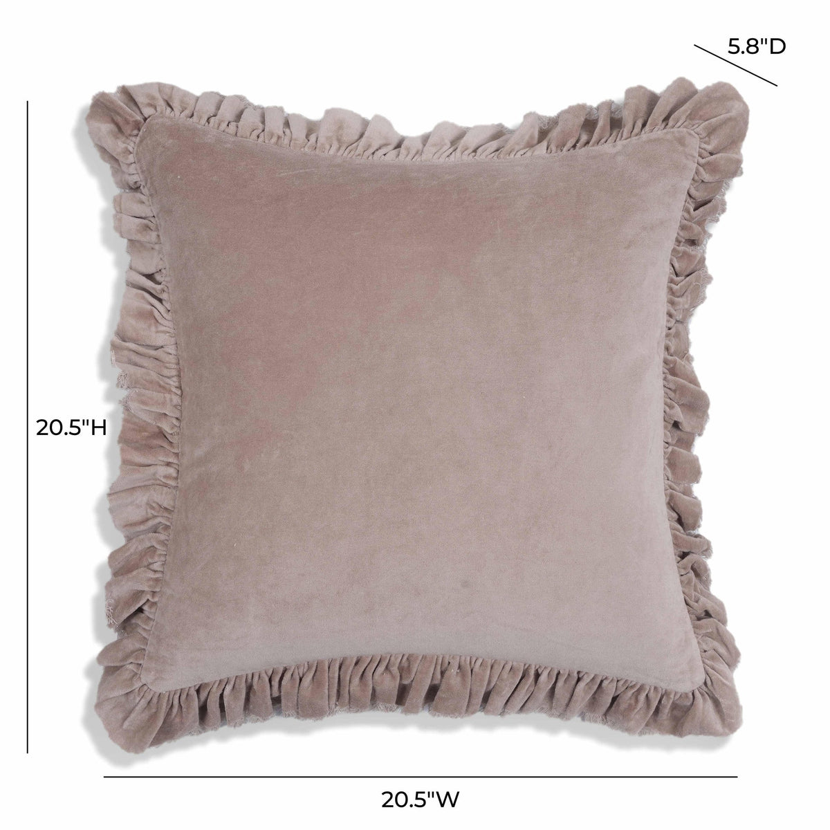 Alessia Distressed Pink Velvet Pillow | BeBoldFurniture