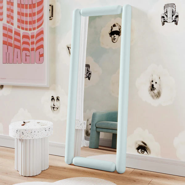 Cozzi Pastel Blue Large Floor Mirror | BeBoldFurniture