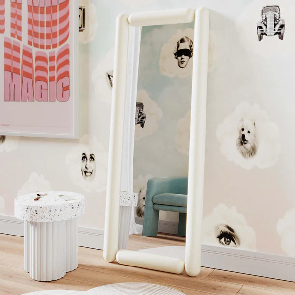 Cozzi Cream Large Floor Mirror | BeBoldFurniture