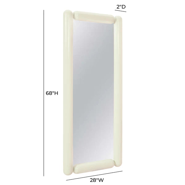 Cozzi Cream Large Floor Mirror | BeBoldFurniture