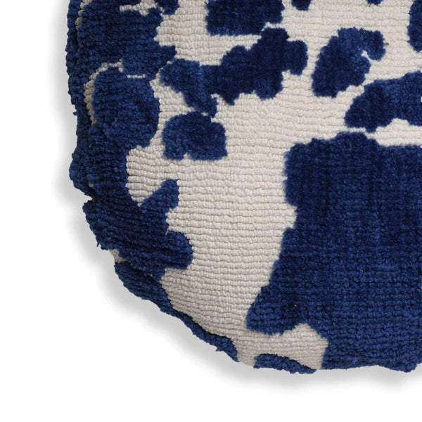 Coast Royal Blue Tufted 20" Round Pillow | BeBoldFurniture