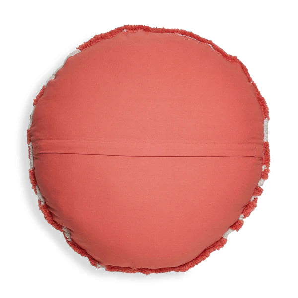 Coast Coral Pink Tufted 20" Round Pillow | BeBoldFurniture