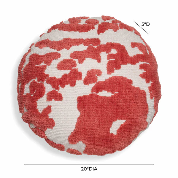 Coast Coral Pink Tufted 20" Round Pillow | BeBoldFurniture