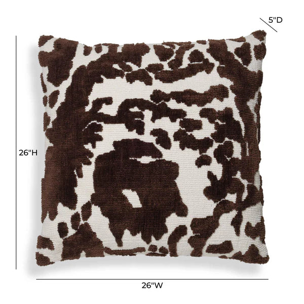 Coast Chocolate Brown Tufted 26" Square Pillow | BeBoldFurniture