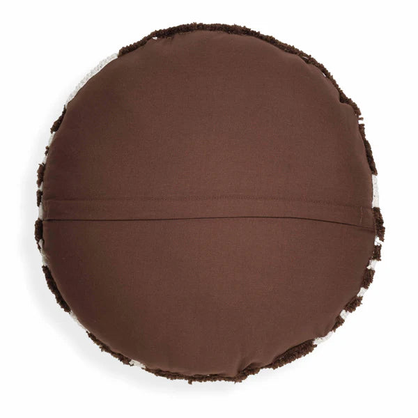 Coast Chocolate Brown Tufted 20" Round Pillow | BeBoldFurniture