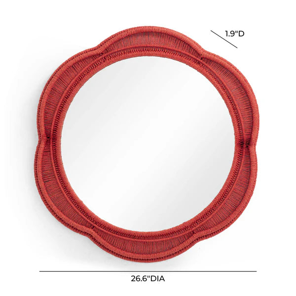 Zeva Red Wall Mirror | BeBoldFurniture