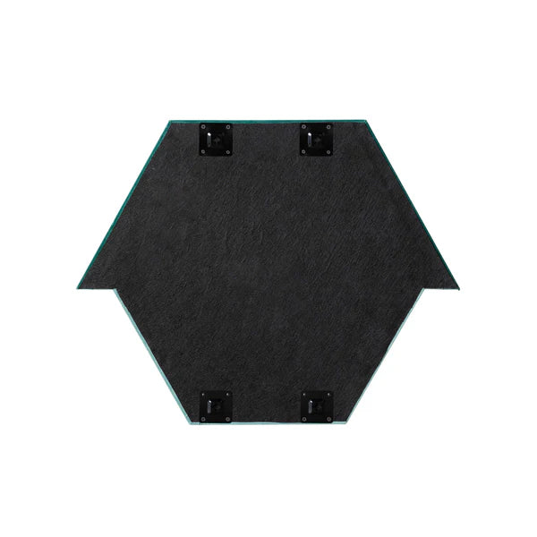 Lally Aqua Velvet Prism Wall Mirror | BeBoldFurniture