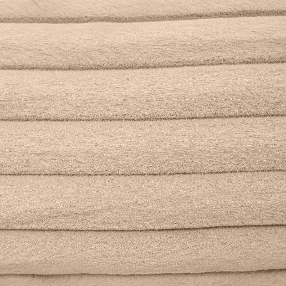 Furry Taupe Vegan Fur Square Accent Pillow | BeBoldFurniture