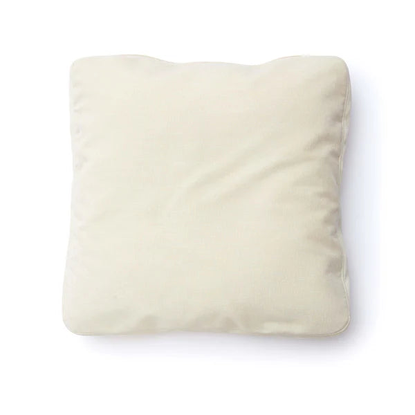 Tipsy Cream Chenille 24" x 24" Square Floppy Pillow | BeBoldFurniture
