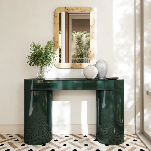 Tessa Natural Burl Wall Mirror | BeBoldFurniture