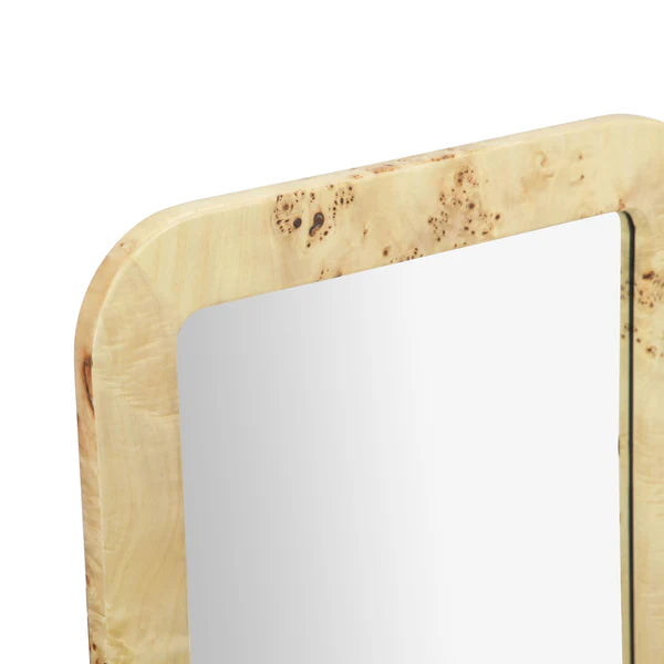 Tessa Natural Burl Wall Mirror | BeBoldFurniture