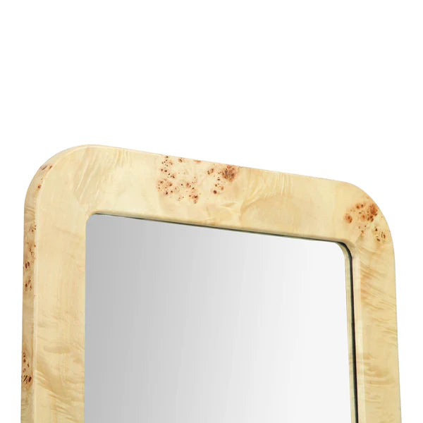 Tessa Natural Burl 72" Floor Mirror | BeBoldFurniture