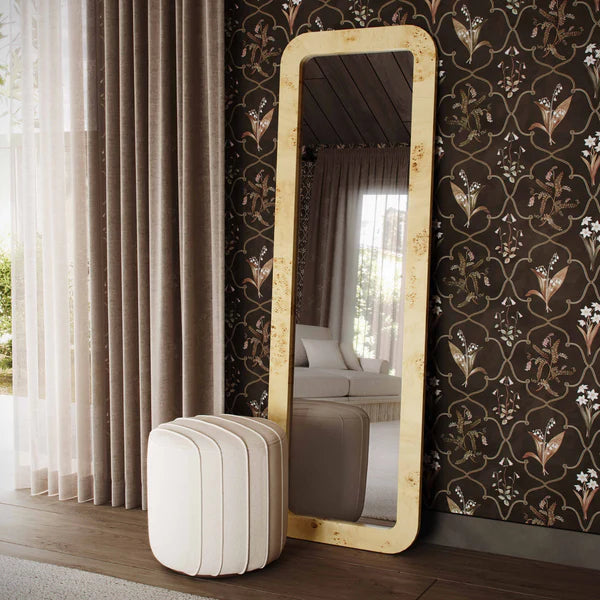 Pouch Cream Chenille Ottoman | BeBoldFurniture