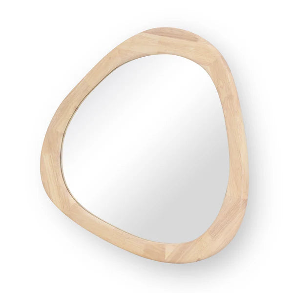 Klaryss Natural Wood Triangular Mirror | BeBoldFurniture