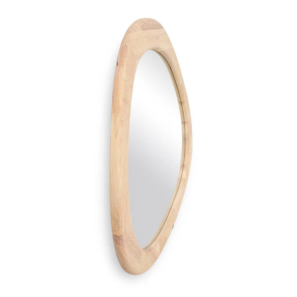 Klaryss Natural Wood Triangular Mirror | BeBoldFurniture