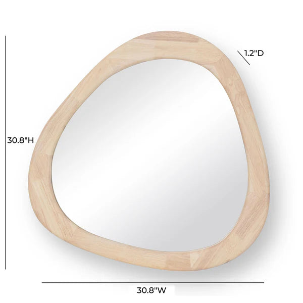 Klaryss Natural Wood Triangular Mirror | BeBoldFurniture